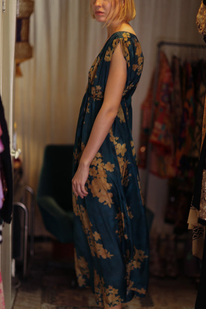 VICTORIA SILK DRESS GOLDEN BOUQUET - MOMO STUDIO BERLIN - Berlin Concept Store - sustainable & ethical fashion