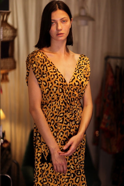 VICTORIA SILK DRESS LEO - MOMO STUDIO BERLIN - Berlin Concept Store - sustainable & ethical fashion