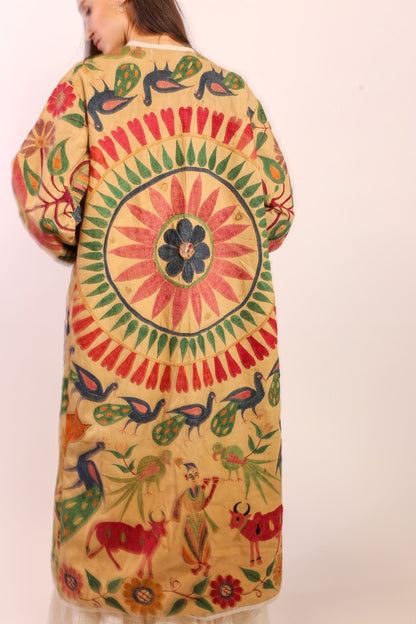 VINTAGE EMBROIDERED COAT DUSTER KARNA - MOMO STUDIO BERLIN - Berlin Concept Store - sustainable & ethical fashion