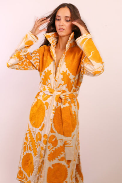 YELLOW SUZANI COAT ANINO - MOMO STUDIO BERLIN - Berlin Concept Store - sustainable & ethical fashion