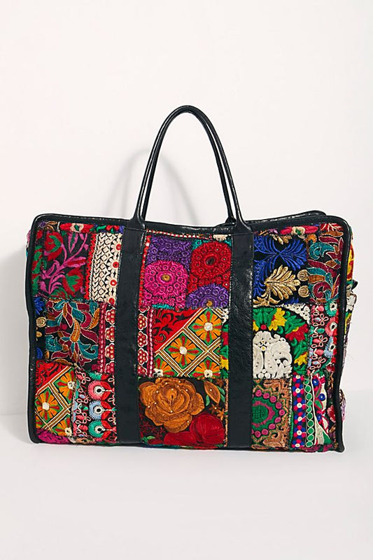 MOMO FREE PEOPLE Embroidered Weekender Bag Alaia