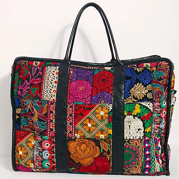 MOMO FREE PEOPLE Embroidered Weekender Bag Alaia