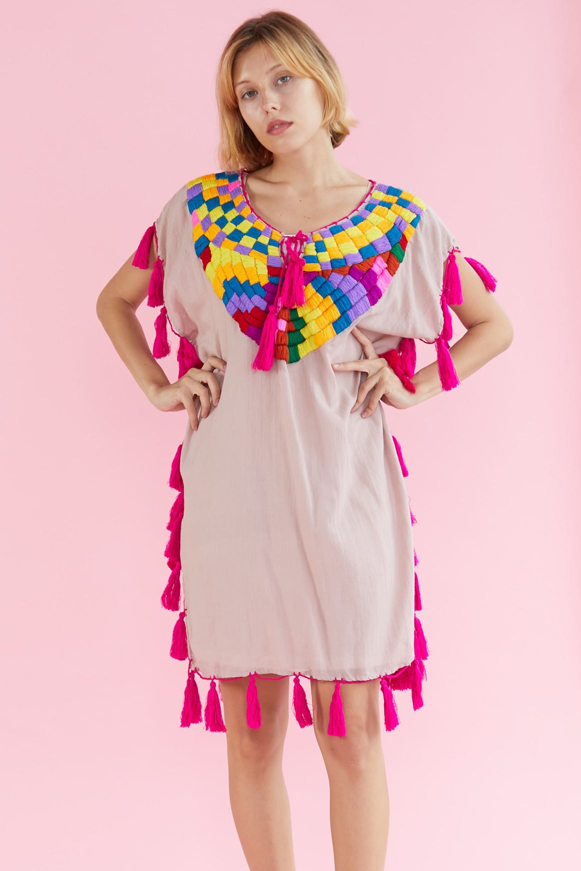 Embroidered Dress Kaftan Audrie S.