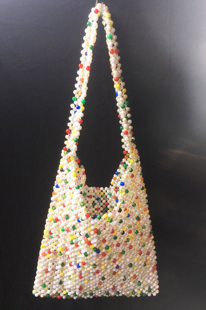 Beaded Shoulder Tote Bag Style Director Choice Mie