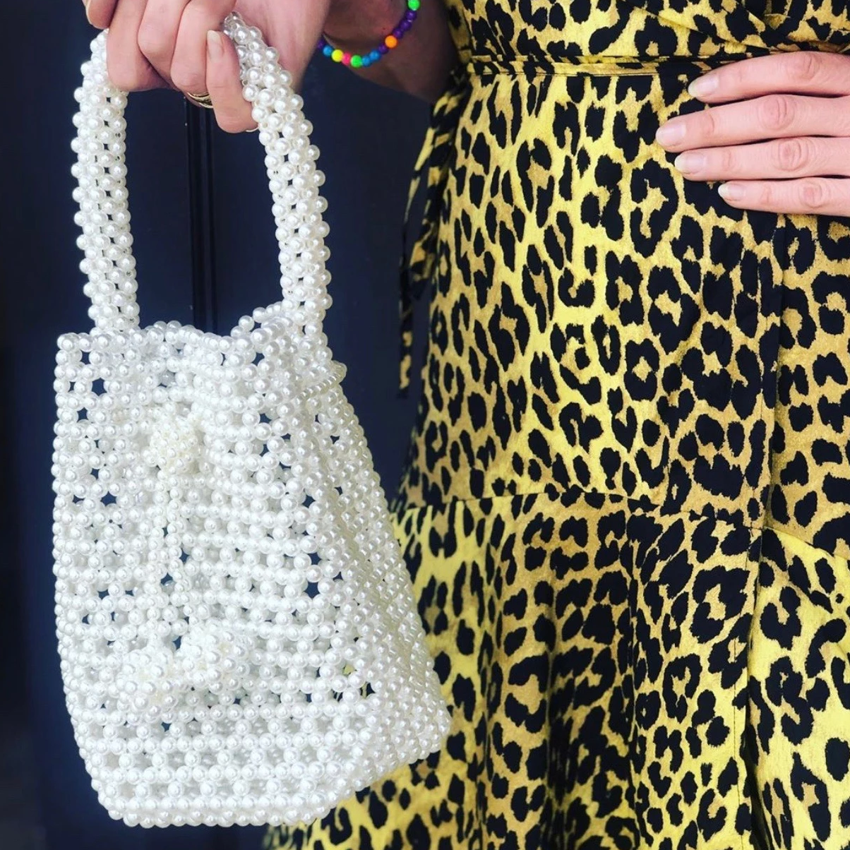 Beaded Bucket Bag Alexa