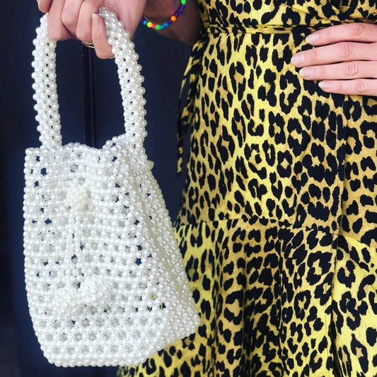 Beaded Bucket Bag Alexa
