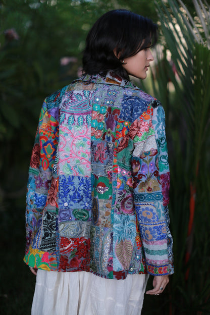 Embroidered Patchwork Jacket Frida