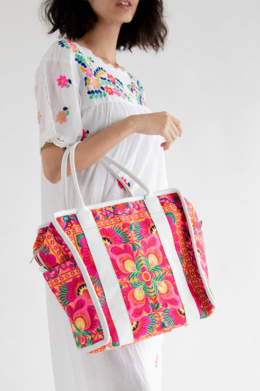 Flower Embroidered Boho Style Bag Ariel