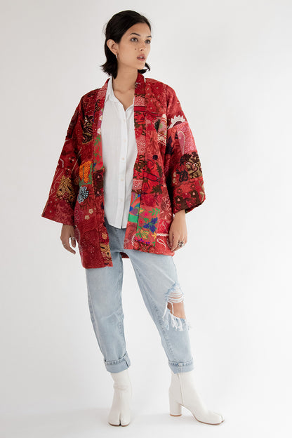 Embroidered Patchwork KIMONO MOMO FREE PEOPLE 