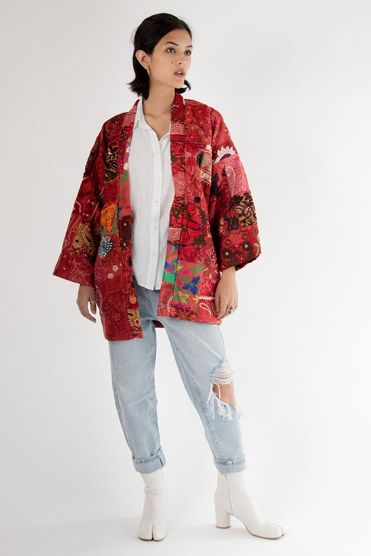 Embroidered Patchwork KIMONO MOMO FREE PEOPLE 