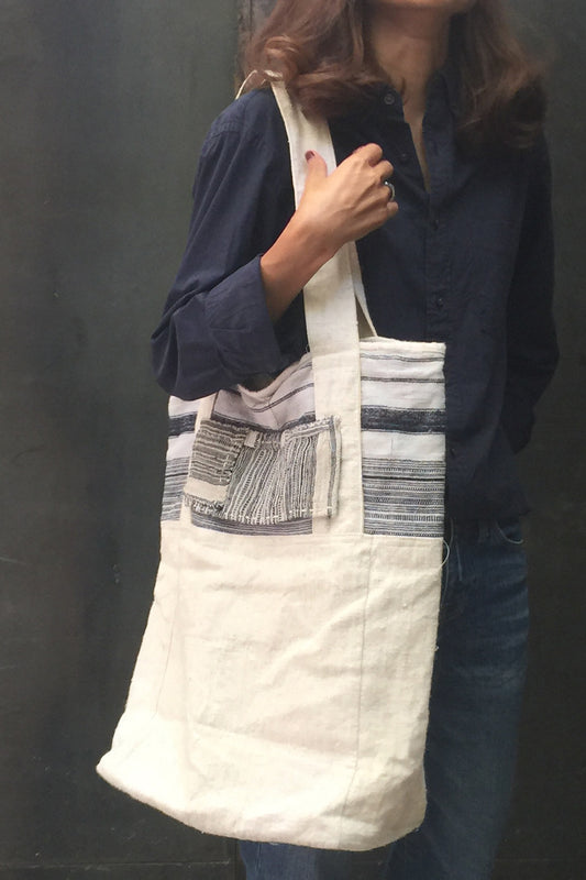 Indigo Hemp Tote Saaba