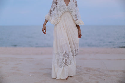 Kaftan Cotton Lace Dress Nuna