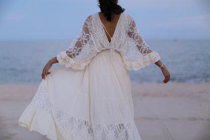 Kaftan Cotton Lace Dress Nuna