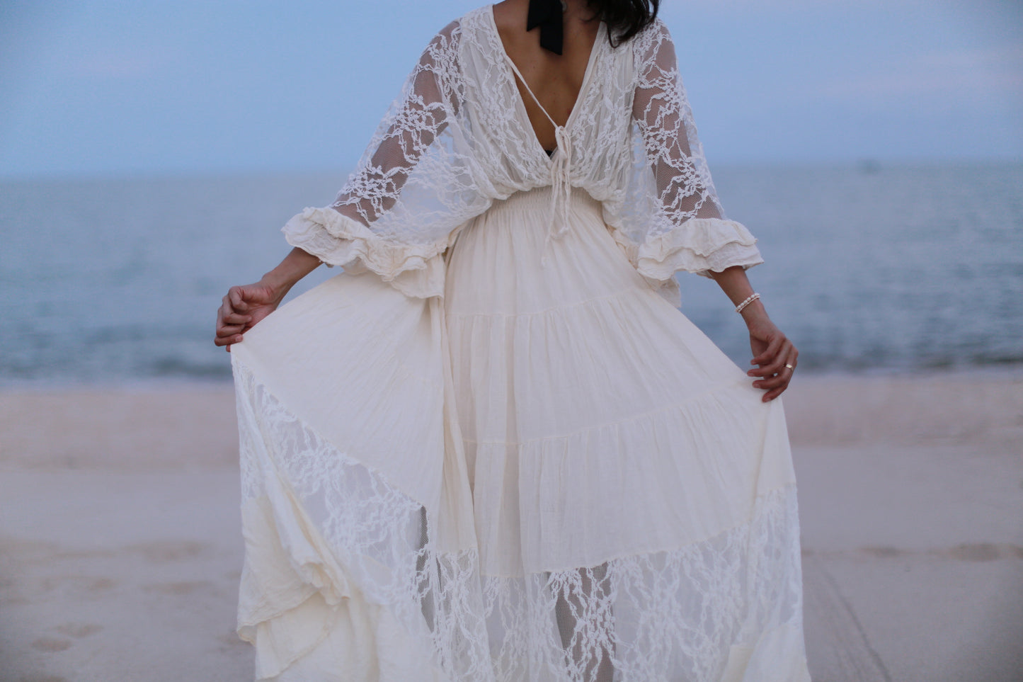 Kaftan Cotton Lace Dress Nuna