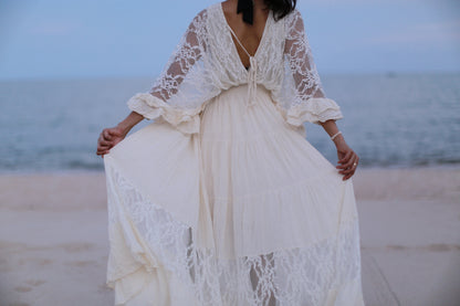 Kaftan Cotton Lace Dress Nuna