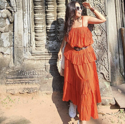 COTTON LAYERED DRESS SUNIKA MOMO NEW YORK