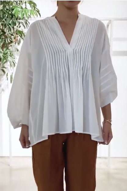 EASY TO WEAR COTTON TOP SUZAN - sustainably made MOMO NEW YORK sustainable clothing, slow fashion