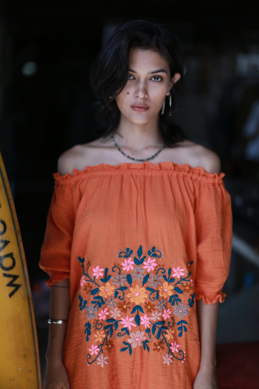 EMBROIDERED DRESS QUINCY MOMO NEW YORK