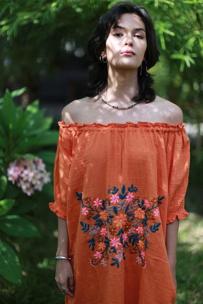 EMBROIDERED DRESS QUINCY MOMO NEW YORK