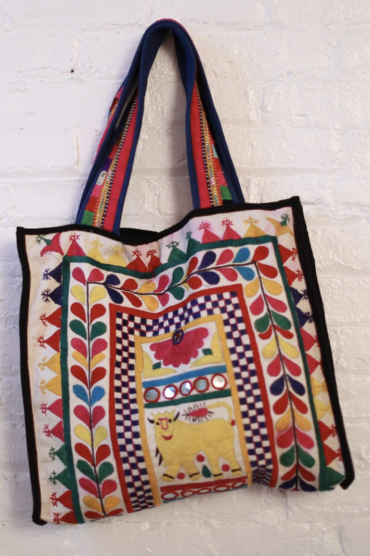 EMBROIDERED SHOPPER TOTE KULA MOMO NEW YORK