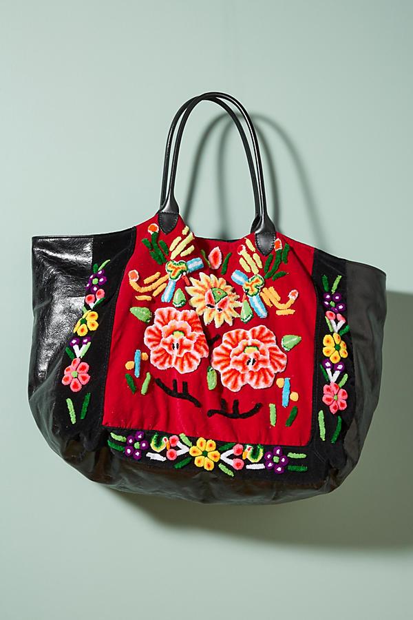 Embroidered Velvet Bag Danny