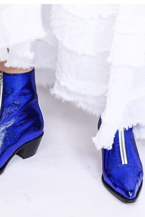 Purple White Abba Disco Boots Anni