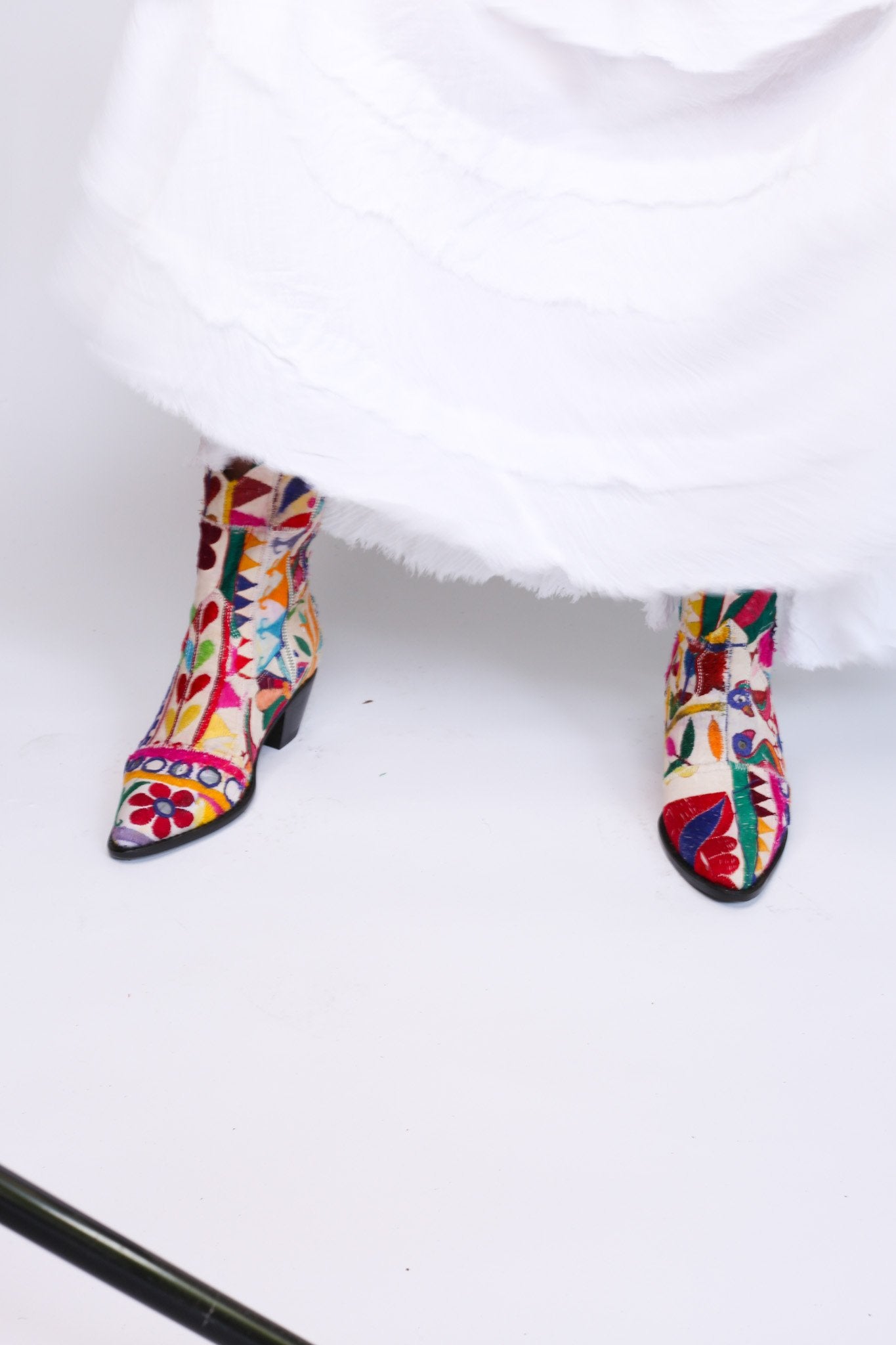 Embroidered Patchwork Cowboy Boots Ginalyn
