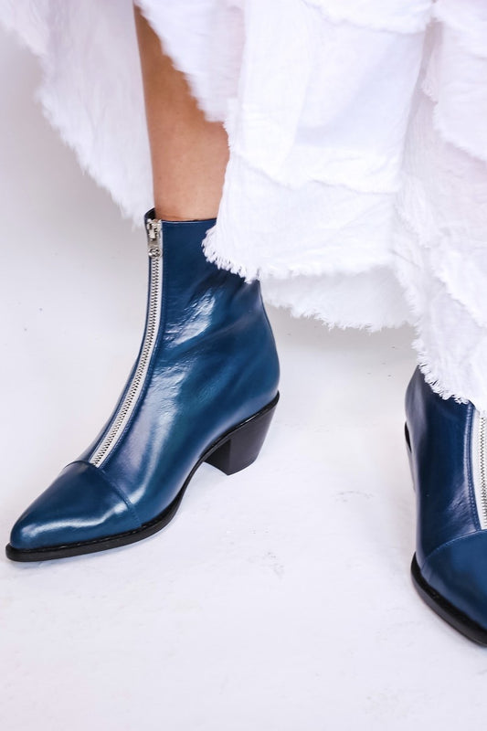 TOP ZIPPER ANKLE BOOTS RUBY