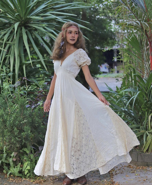 LACE COTTON DRESS NANCY MOMO NEW YORK