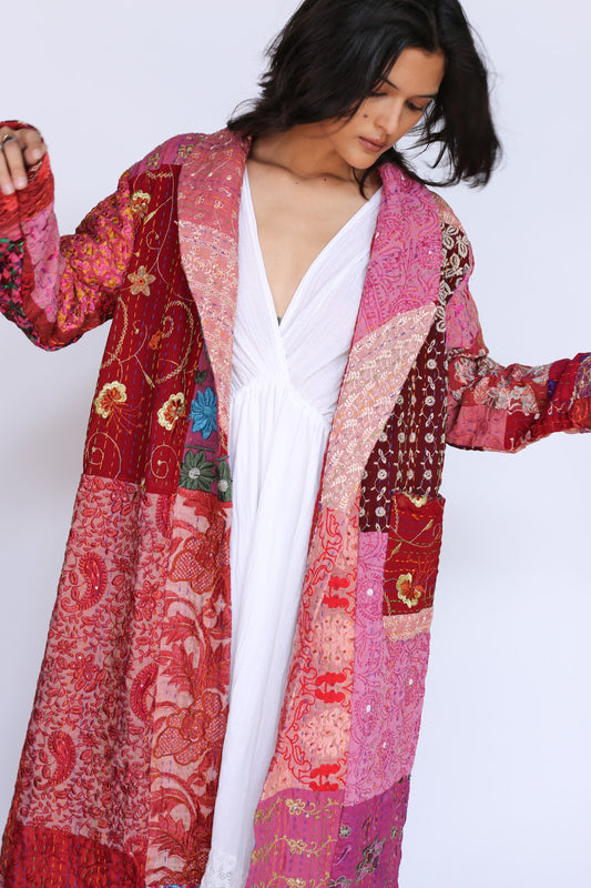 Embroidered Patchwork Robe Jacket Samira
