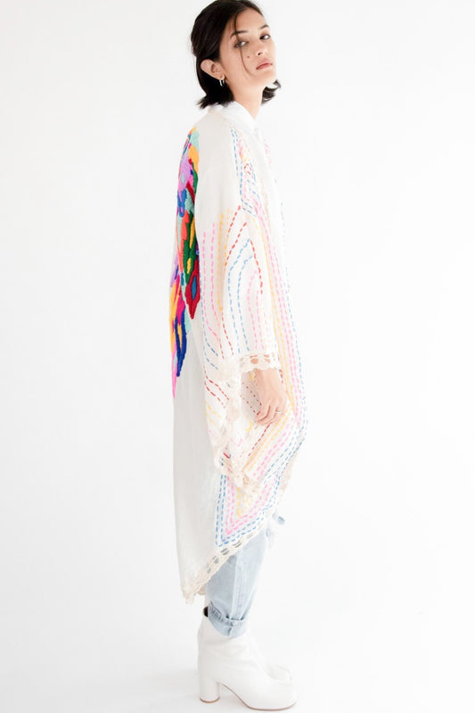 Kaftan Kimono Bila White MOMONEWYORK