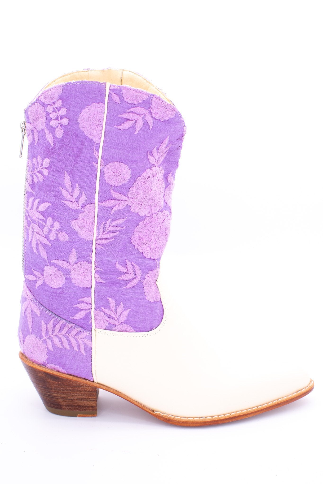 LAVENDER WESTERN BOOTS NANCY - sustainably made MOMO NEW YORK sustainable clothing, boots slow fashion