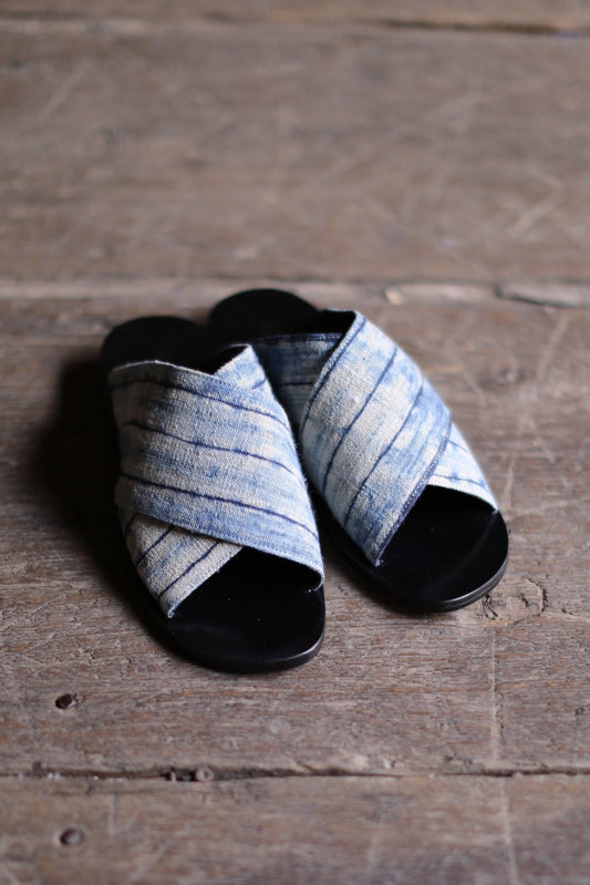 LEATHER SLIPPER SANDALS DOAN (INDIGO) MOMO NEW YORK