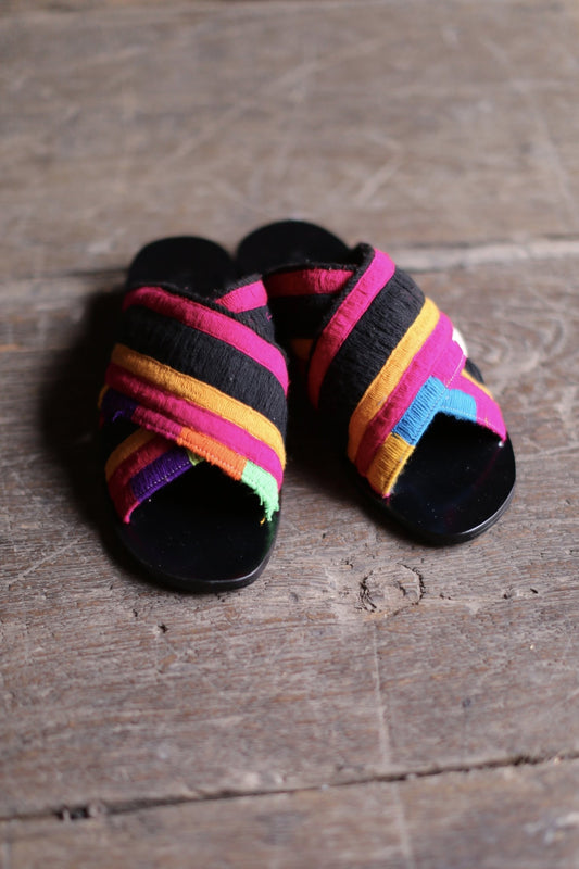 LEATHER SLIPPERS DOAN (EMBROIDERED COLORS) MOMO NEW YORK