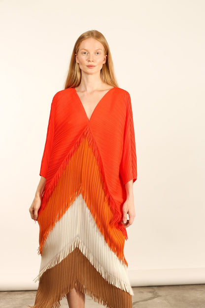 PLEATED KAFTAN DRESS MARA - sustainably made MOMO NEW YORK sustainable clothing, dress slow fashion