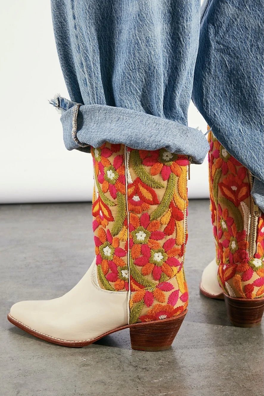SELINA WESTERN BOOTS X FREE PEOPLE - sustainably made MOMO NEW YORK sustainable clothing, boots slow fashion