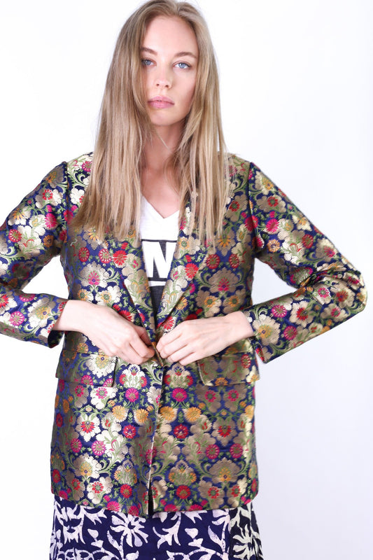 SILK BLAZER JACKET MAXINE MOMO NEW YORK