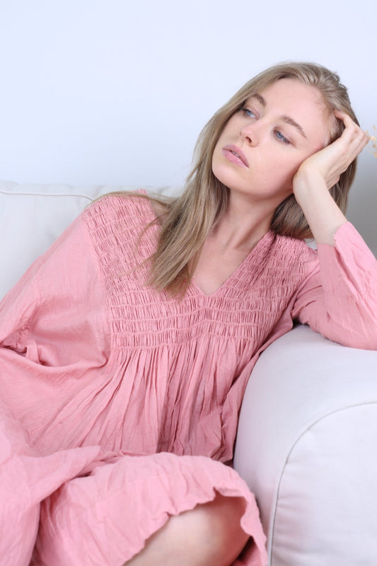 STAY COMFY AT HOME COTTON DRESS MARTY MOMO NEW YORK