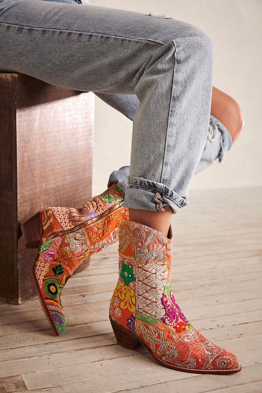 SUNNY DAYS ANKLE BOOTS - sustainably made MOMO NEW YORK sustainable clothing, ankle boots slow fashion