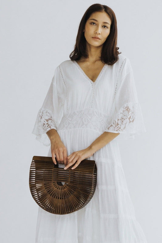 WOODEN HANDBAG VIVIAN MOMO NEW YORK